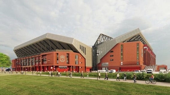 Direnovasi, Anfield Jadi Stadion Terbesar Ketiga di Liga Premier