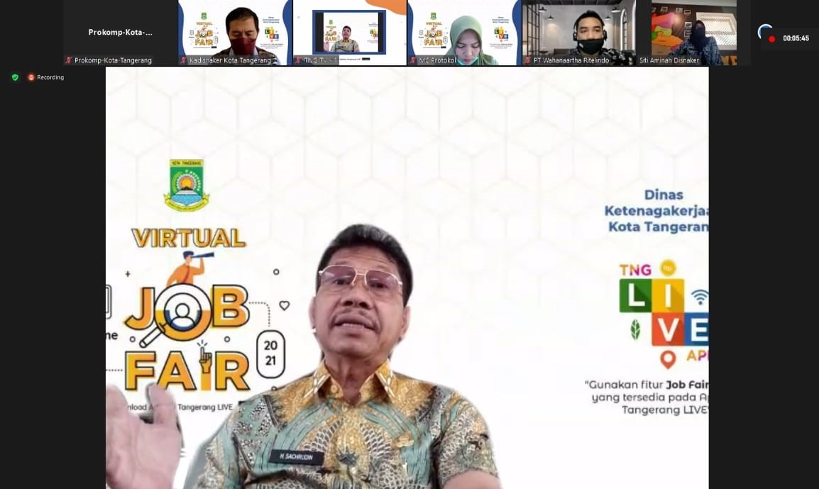 Virtual Job Fair Kota Tangerang Buka 850 Loker