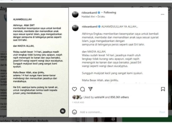 Jasad Eril Ditemukan Utuh, Wangi dan Tersenyum  