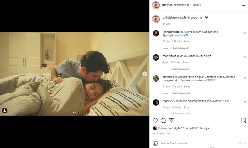 Prilly Latuconsina dan Reza Rahadian Kelewat Romantis Diranjang