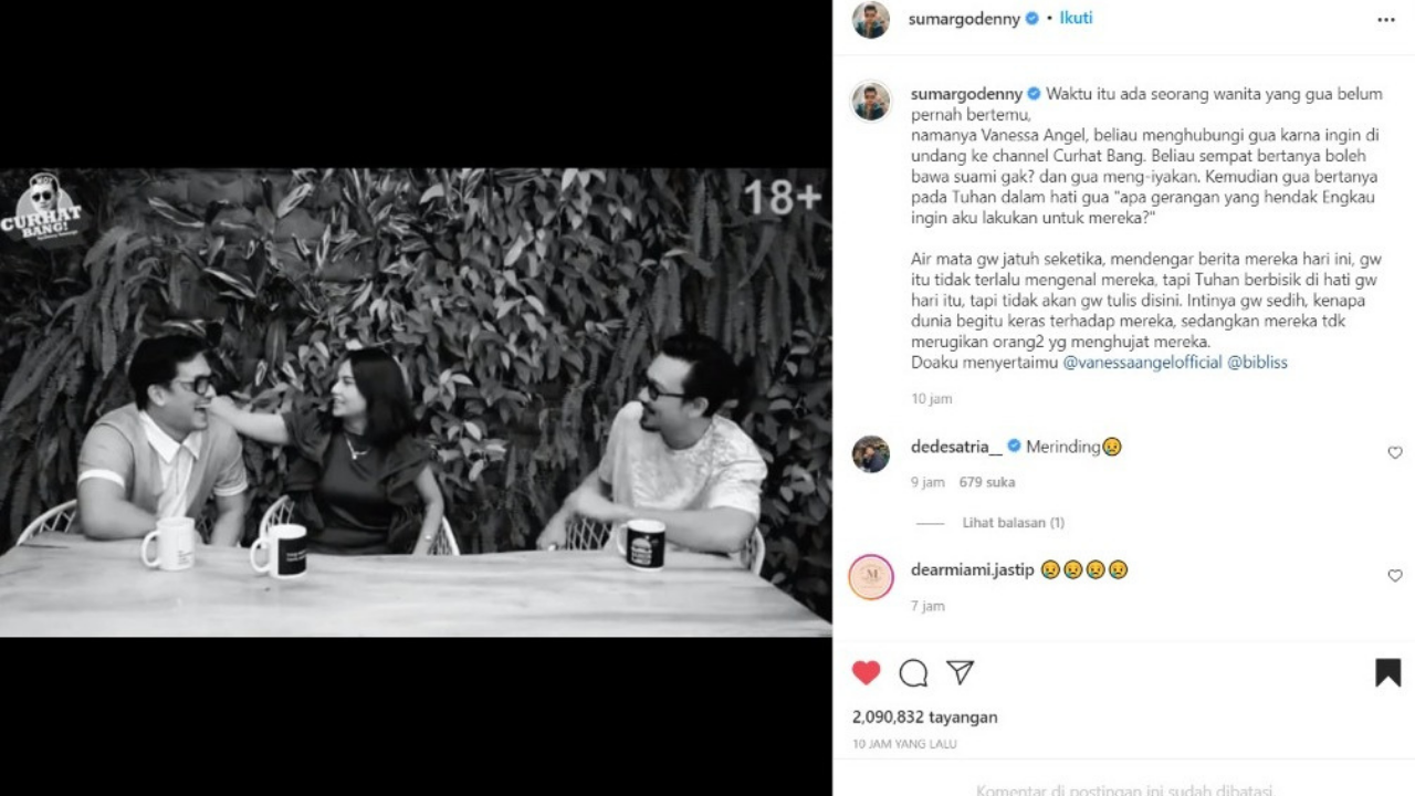Denny Sumargo Heran Saat Vanessa Angel Meminta Jadi Tamu 'Curhat Bang'