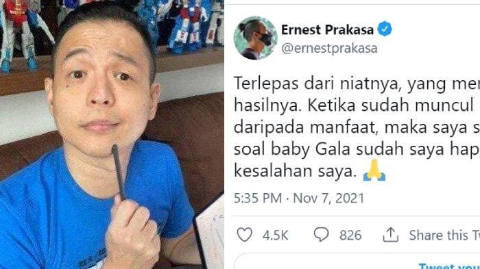 Soal Cuitan Eksploitasi Gala, Ernest Prakasa: Saya Minta Maaf 