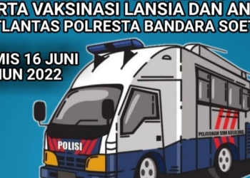 Terobosan Baru Sat Lantas Polresta BSH Kombinasikan SIM Keliling dan Gerai Vaksinasi