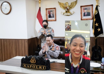 Kapolri Video Call dengan Atlet Pesepeda Ucapkan Selamat