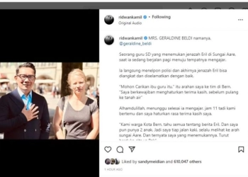 Penemu Jasad Eril Seorang Perempuan Guru SD