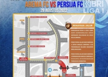 Ada Rekayasa Lalin Jelang Laga Arema FC Vs Persija Malam Ini