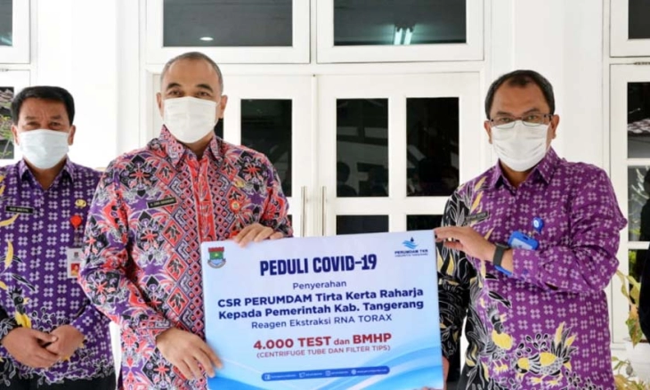 Pemkab Tangerang Terima Bantuan 4.000 Reagen PCR dari Perumdam TKR