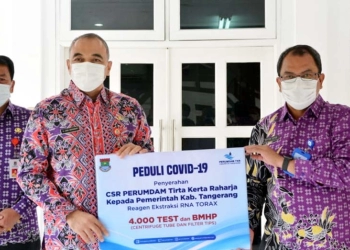 Pemkab Tangerang Terima Bantuan 4.000 Reagen PCR dari Perumdam TKR