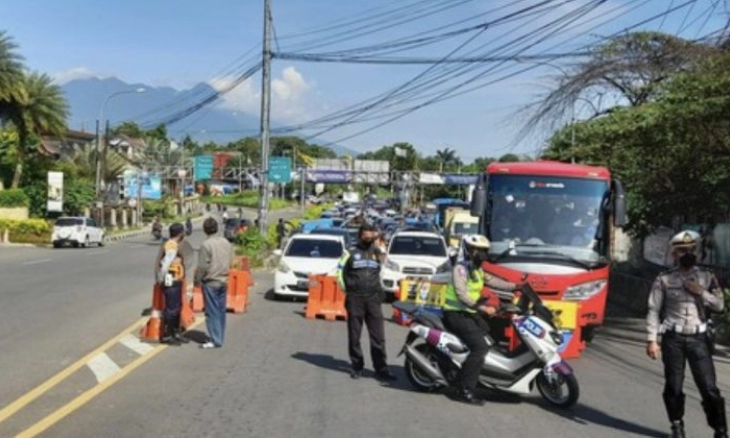 Sore Ini, Satlantas Polres Bogor Berlakukan One Way Arah Jakarta