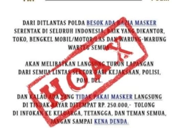 Selebaran Razia Masker Serentak, Polda Metro Jaya: Hoax