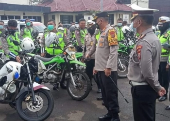 Polres Metro Bekasi Kota Cek Kesiapan Kendaraan Jelang Operasi Ketupat 2022