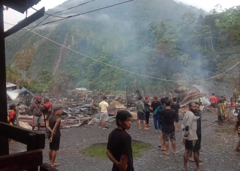 KKB Serbu dan Bakar Rumah Warga di Distrik Baya Biru