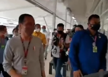 Presiden Jokowi dan Ibu Negara Nonton MotoGP
