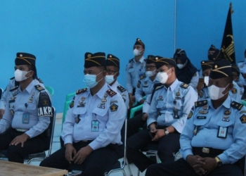 Suasana Apel Pagi dan Halal Bihalal antar Pegawai di Lapas Serang