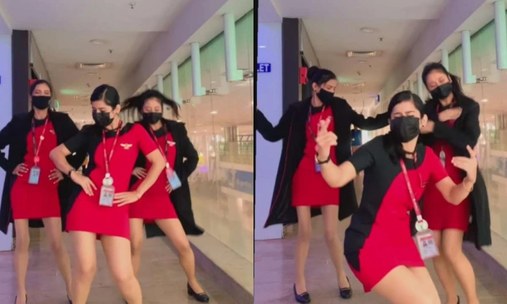 Viral Pramugari Menari Ikuti Lagu Bollywood 