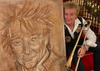 Rod Stewart Pamerkan Hadiah Lukisan Ronnie Wood di Instagramnya 