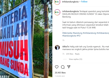 Dianggap Menghina Suku Sunda, Muncul Baliho‘Arteria Dahlan Musuh Orang Sunda
