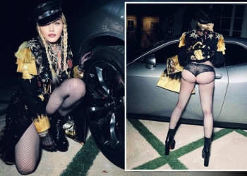 Madonna Berpose Nakal Saat Mengalami Masalah Mobil