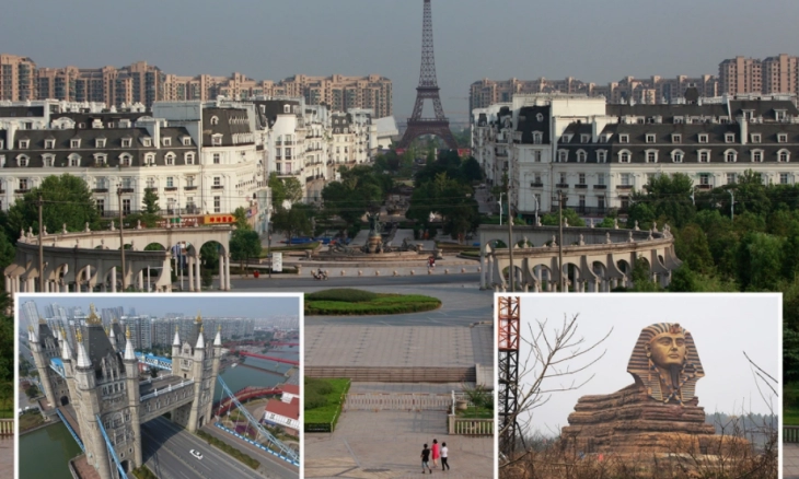 China Bangun Landmark 'Palsu' dari Tower Bridge, Menara Eiffel, Hingga Sphinx Ukuran Besar