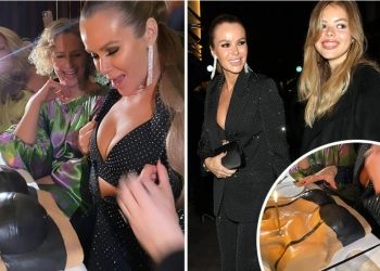 Amanda Holden Rayakan Ultah Ke-51, Dihadiahi Kue Berbentuk Buah Dada