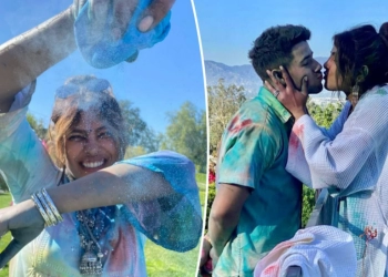 Priyanka Chopra dan Nick Jonas Rayakan Festival Holi Penuh Warna 