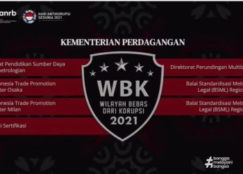 Kemendag Raih 7 Zona Integritas Wilayah Bebas Korupsi Tahun 2021