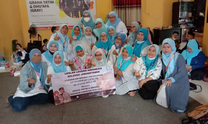 Leslar Lover Indonesia Jabodetabek Gelar Syukuran Baby 'L' dan Bagikan Santunan