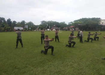 Brimob Polda Kaltim Latihan Pengamanan VVIP Persiapan Kawal Pemindahan IKN