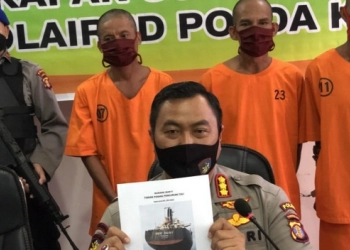 Ditpolairud Polda Kaltim Bekuk Komplotan Spesialis Pencuri Tali Tambang Kapal Asing