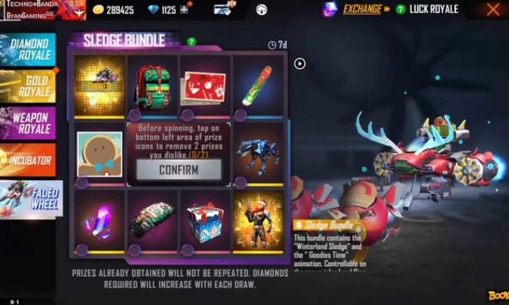 Cara Mendapatkan Bundel Sledge Dan Bundel Gingerbread Man  di Free Fire