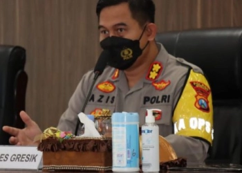 Imbas Jembatan Amblas, Satlantas Polres Gresik Siapkan Jalur Alternatif