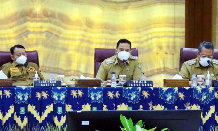 Dipimpin Gubernur Banten, Arief Sampaikan Kondisi Covid-19 Kota Tangerang Melonjak