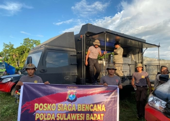 Polda Sulbar Dirikan Posko Bencana dan Dapur Lapangan Pasca Gempa M 5,8 