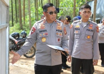 Pastikan Proses Pembangunan Berjalan Lancar, Wakapolda Kaltim Tinjau Pembangunan Pos PAM di IKN Nusantara