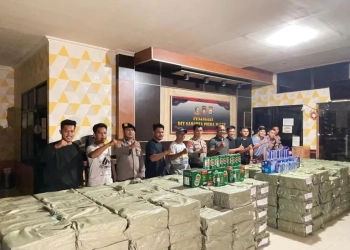 Polda Malut Gagalkan Penyelundupan Ribuan Minuman Beralkohol dari Cina ke PT. IWIP