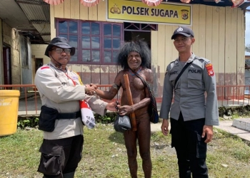 Ciptakan Lingkungan Kondusif, Satgasres Binmas Ops Noken Damai Cartenz-2022 Temui Kepala Suku Intan Jaya