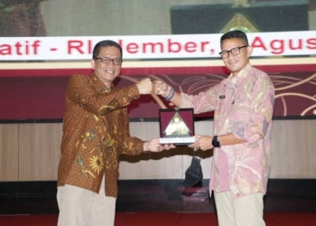 Menteri Sandi Tantang Mahasiswa Unej Kembangkan Ekraf   