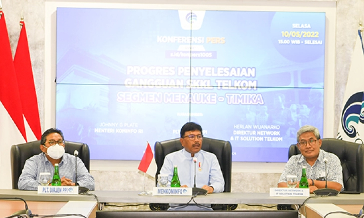 Kominfo - Telkom Siapkan Jaringan Alternatif untuk Mitigasi Gangguan SKKL Merauke-Timika