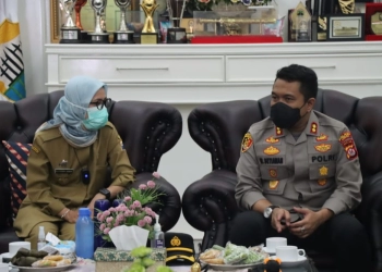 Kapolres Lebak Kunjungi Bupati Iti Bahas Penanganan Pandemi dan Bencana Alam