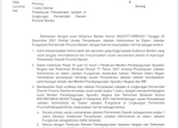 Kemendagri Setujui Usulan Gubernur Banten untuk Penyetaraan Jabatan Fungsional