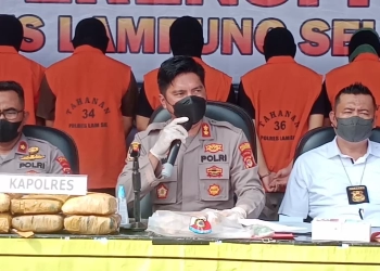 Penyelundupan 26 Kg Ganja dan 2 Kg Sabu Diamankan Satreskim Narkoba Polres Lampung Selatan