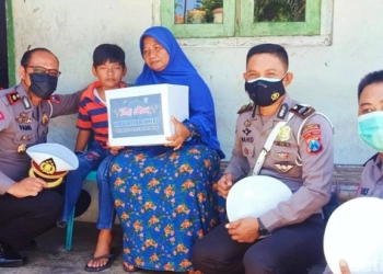 Kepedulian Polresta Banyuwangi kepada Korban Kecelakaan Kurang Mampu