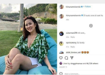 Tante Ernie Duduk dengan Pamer Paha, Netizen: Nggak Kuat!