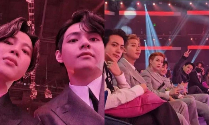 V 'BTS' selfie dengan Jimin setelah Operasi
